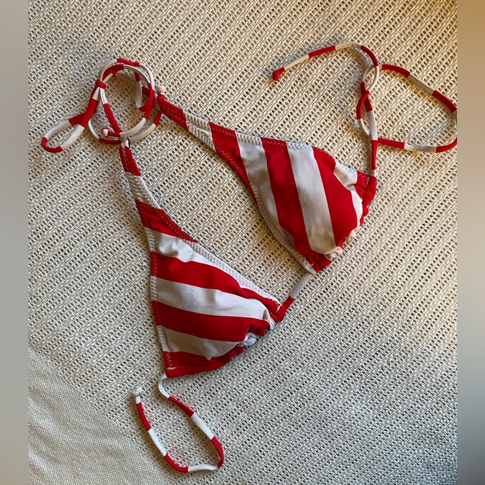 Patriotic USA Print Reversible 2-sided Bikini Top Size L